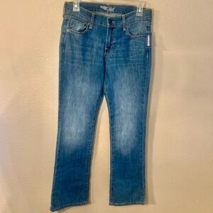 NWT Old Navy Jeans Sz 4 The Flirt Blue Denim Cotton Spandex Bootcut Faded Wash
